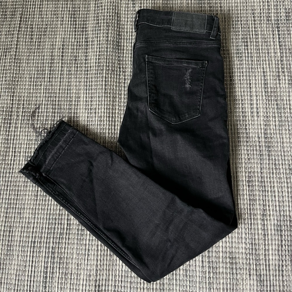 ZARA black ripped skinny jeans size 4